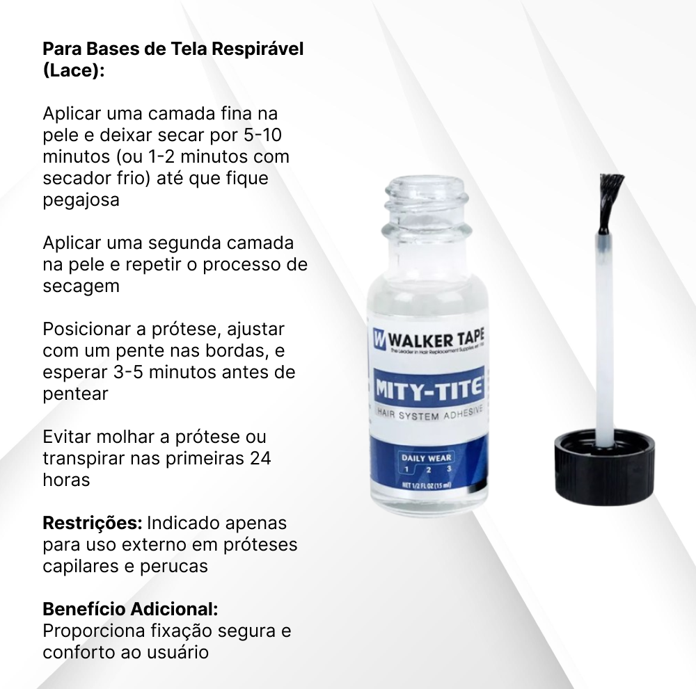 Cola MITY TITE para prótese capilar 15ml Walker Tape