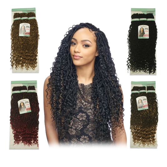 Cabelo Boho Goddess Loc Cherey Fibra Sintética 275g Para Crochet Braid